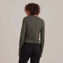 Well Worn Long Sleeve Thermal Sweater - Military