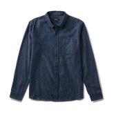 Scholar Chambray Button Up Shirt - Mid Indigo
