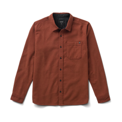 Crossroads Organic Cotton Flannel - Red Clay Herringbone