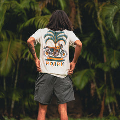 Moto Palm Premium Tee - Off White