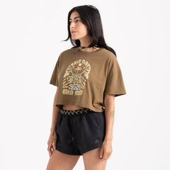 Earth Mystic Cropped Boxy Premium Tee - Woodland