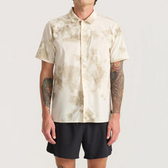 Bless Up Trail Button Up Shirt - Ivory Crystal Wash