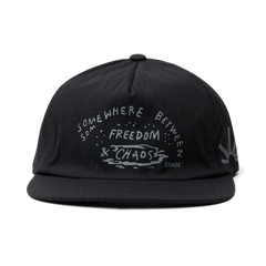 Mathis 5 Panel Strapback Hat - Chaos Black