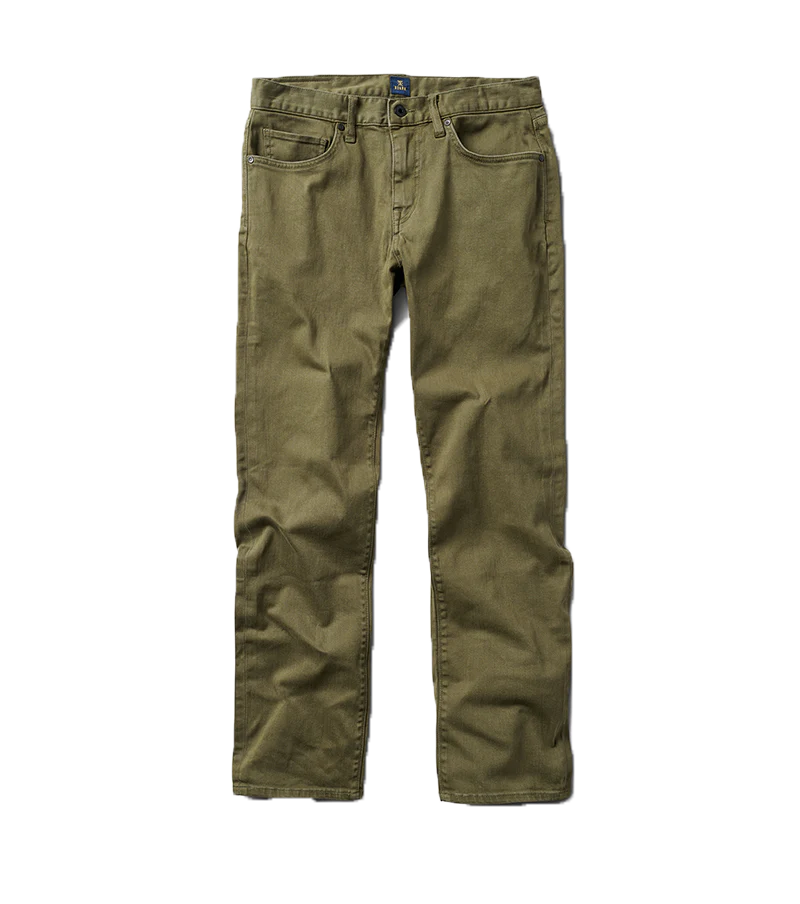 HWY 128 Straight Fit Broken Twill Jeans - Military