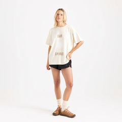 Sun Oversized Premium Tee - Bone