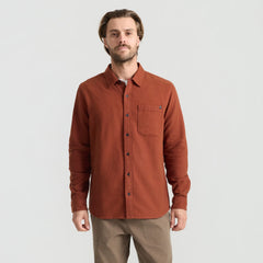 Crossroads Organic Cotton Flannel - Red Clay Herringbone