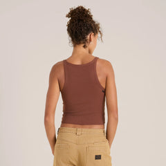 Wind Worn Tank Top - Sepia