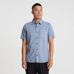 Made To Fade Short Sleeve Button Up Shirt - Washed Slate
