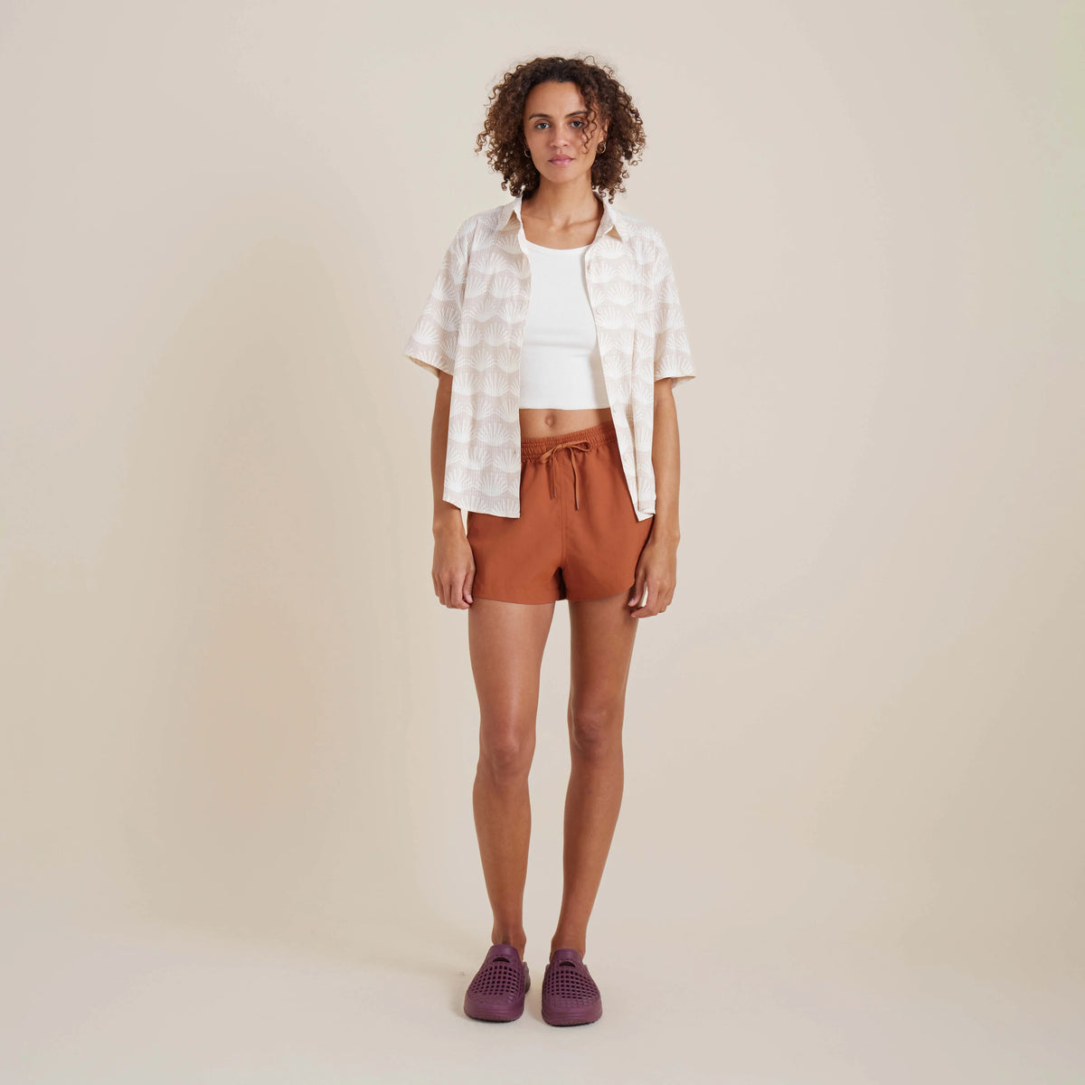 Bless Up Breathable Stretch Shirt - Eggshell