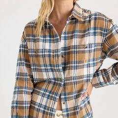 Amberley Light Long Sleeve Flannel - Dark Khaki