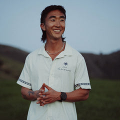 Bless Up Trail Button Up Shirt - Silver