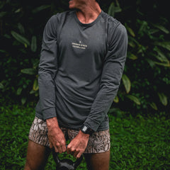 Mathis Active Long Sleeve Tee - Charcoal