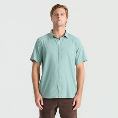 Bless Up Breathable Stretch Shirt - Dusty Green