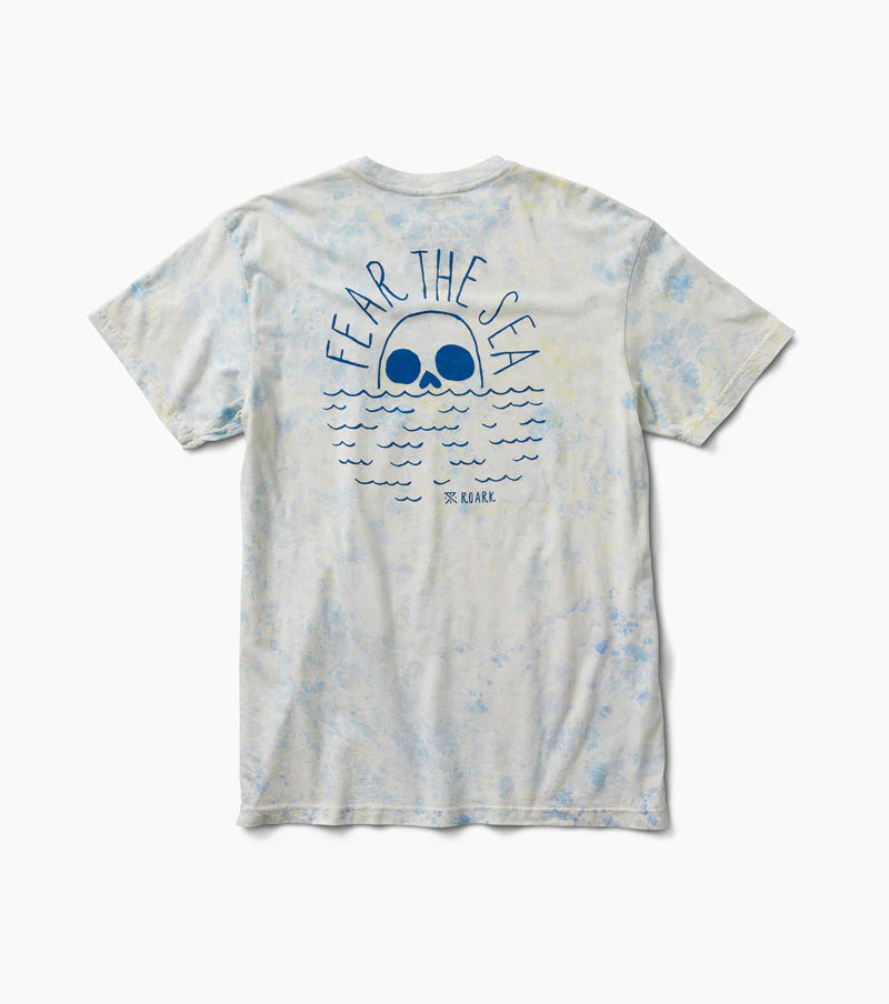 Fear The Sea Tie Dye Premium Tee - Dusty Blue